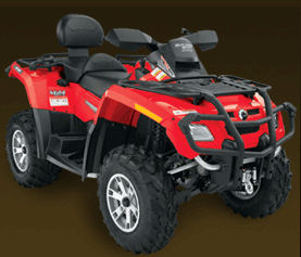 Red  Can-Am Outlander Max 800cc H.O. EFI XT
