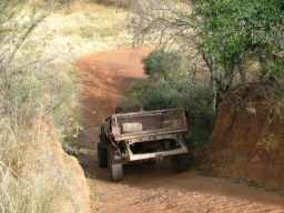 Hilux descending obstacle