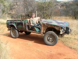 Toyota Hilux on 4x4 track