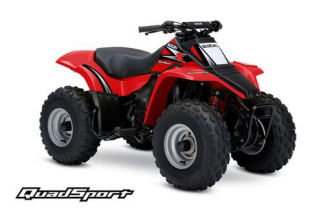 red suzuki quadsport 80cc